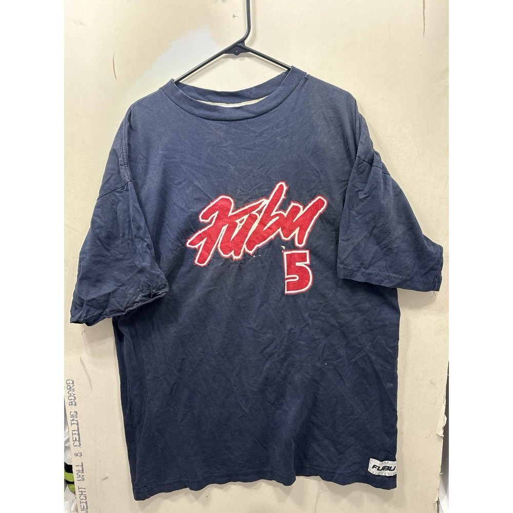 Vtg 90s Red FUBU The Collection T-Shirt Mens XXL Hip Hop Tee Big Logo